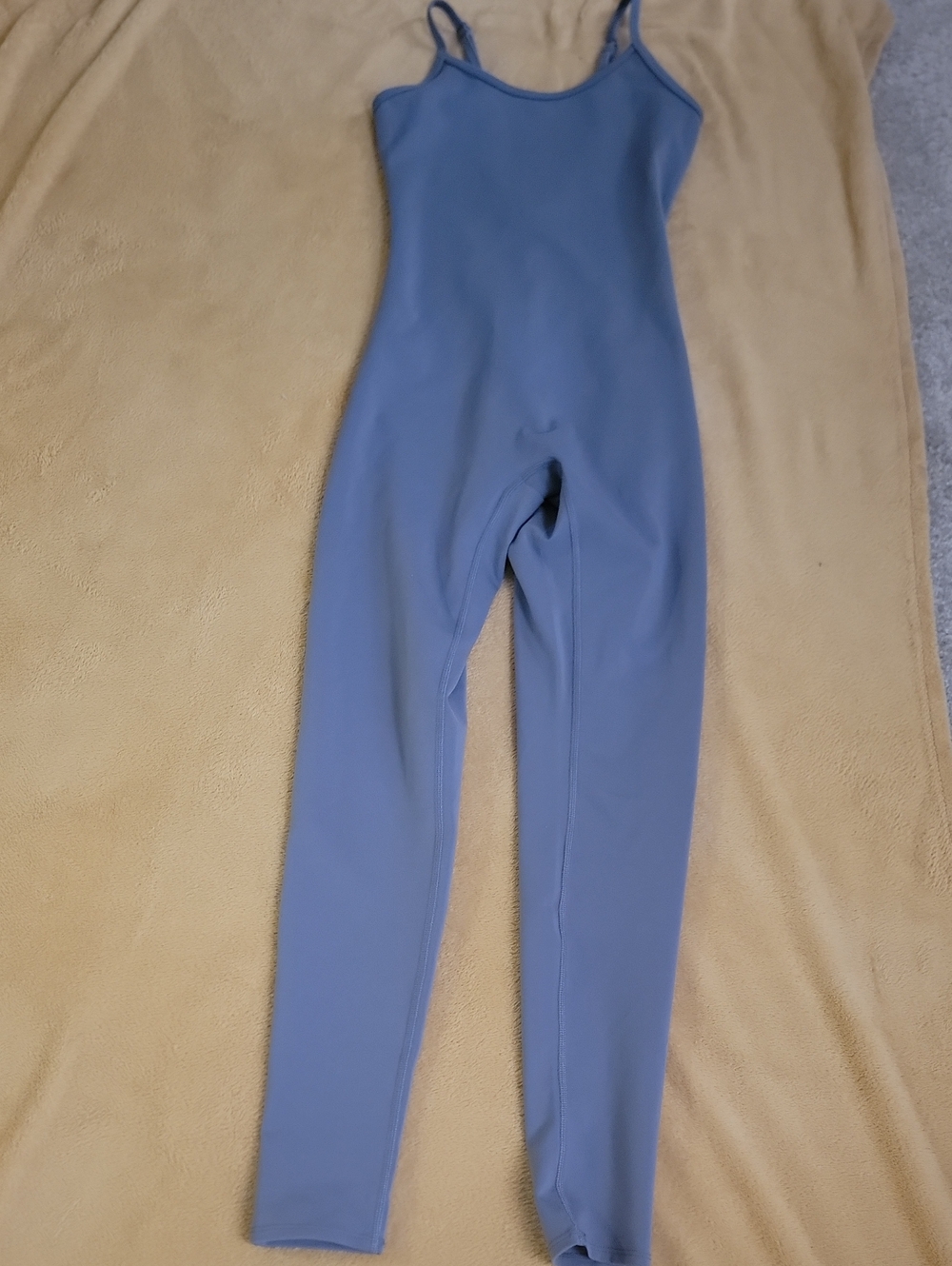 ALO Yoga Strappy Sleek Jumpsuit in Dusty Blue